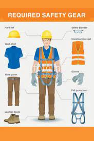 Required Safety Gears In Construction Site Presentasi Buku Mewarnai Desain
