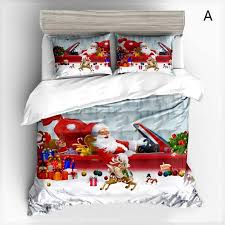 Weihnachten Bettwasche Weihanchten Motiv Weihnachtsmann Aus Polyester 4 Teilig Christmas Bedding Set Christmas Bedding Simple Bedding Sets