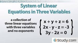 Any number greater than zero. Solving Systems Of Linear Equations In Three Variables Using Determinants Video Lesson Transcript Study Com