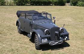 The German WWII staff car, the Horch Kfz.21, known as a Kommanderwagen, was  typically reserved for Field Marshals or officers of Divisional rank. Only  approximately 45 of these vehicles were produced. Many