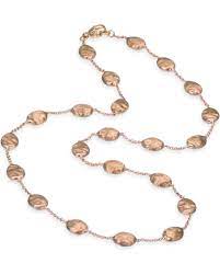 Siviglia Rose Gold Bead Necklace By Marco Bicego Turgeon Raine Gold Bead Necklace Beaded Necklace Necklace