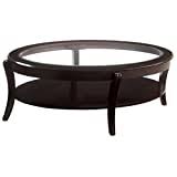 Modern, contemporary and classic styles. Contemporary Design Carline Modern Espresso Oval Glass Top Coffee Table Buy Online In Angola At Angola Desertcart Com Productid 114671504