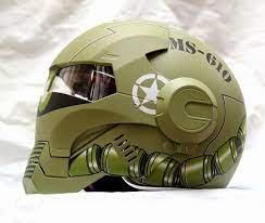 Luusama Motorcycle And Helmet Blog News Masei 610 Gundam Zaku Looking Us Stormtrooper Motorcycle D Custom Helmets Motorcycle Helmets Custom Motorcycle Helmets