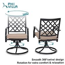 نشتري وبيع وتثمين الاثاث المكتبي. Buy Outdoor Metal Swivel Chairs Set Of 2 Patio Dining Rocker Chair With Cushion Furniture Set Support 300 Lbs For Garden Backyard Bistro Online In Kuwait B07wwwz4vs