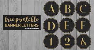 Letter a letter stencils printable free stencil, font, clip art, template, large. Free Printable Black Gold Party Banner Paper Trail Design