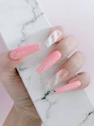 Change things up with elegant black nails that have a couple of special details that make a world of difference. Baby Pink Glitter Ombre W White Marble Gold Foil Design Nail Etsy
