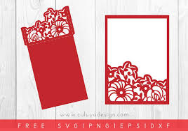 Free Floral Envelope Sleeve Svg Png Eps Dxf By Caluya Design Cricut Wedding Invitations Envelope Sleeve Cricut Wedding