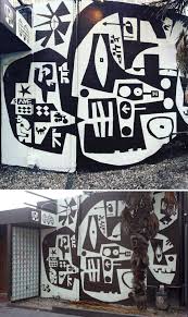 Black And White Graffiti Wall Art Black White Mural By Brian Barneclo At Chambers Black And White Graffiti Mural Murals Street Art