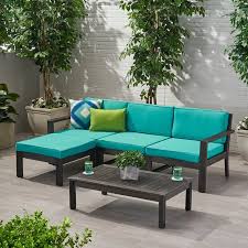 Westelm.com has been visited by 100k+ users in the past month Faviola Ana Outdoor 3 Seater Acacia Wood Sofa Sectional With Cushions Dark Gray And Teal From Noble House Accuweather Shop