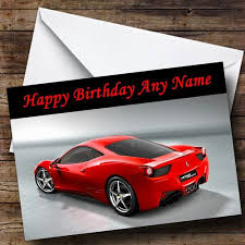 Clothing and accessories with exclusive products available only on store.ferrari.com Red Ferrari Italia Personalised Birthday Card The Card Zoo