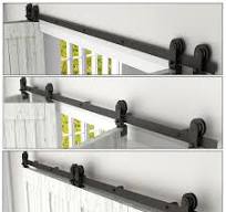 ZEKOO Bifold Barn Door Hardware: 36 Inch Bi-fold Sliding Barn Door Hardware  Track Kit For Closet Black I Shape Roller For Bedroom 36 Track For Two 16  ...