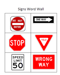 Environmenat Print Traffic Signs Word Wall Transportation Theme Preschool Transportation Preschool Creative Curriculum
