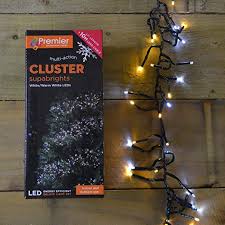 A monochromatic look for a style that's truly yours. 480 Led 6 2m Premier Cluster Christmas Tree Lights Cool White Warm White Mix Amazon Co Uk Lighting