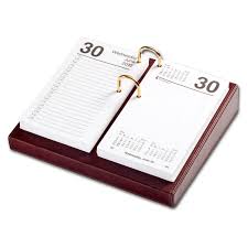 Dacasso Leather Calendar Holder Calendar Holder Desktop Calendar Leather