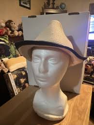 O'rageous Hat Natural Color with Navy Accents Rope Wrap with Knot