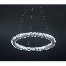 Circle Crystal Led Pendant Lamp 1 Ring Free Worldwide Delivery Custom Designer Lighting Solution Trade Commercial Pricing