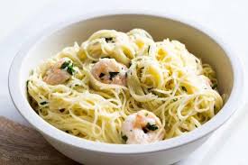 Crumbled feta, plum tomatoes, basil, angel hair pasta, shrimp and 9 more. Quick And Easy Shrimp With Angel Hair Pasta Recipe Simplyrecipes Com