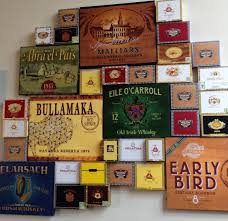 Cigar Boxes As Wall Art Cigar Lounge Man Cave Cigar Box Art Cigar Box Crafts