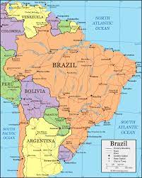 This map shows a combination of political and physical features. Brazil Map And Satellite Image