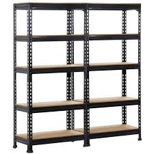 The cantilever racking components are manufactured from both roll formed and structural steel. Smilemart 5 Tier Metal Heavy Duty Utility Storage Rack With Adjustable Shelves Black Walmart Com In 2021 Metal Garage Shelves Metal Shelving Units Shelving Unit