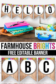 Free Editable Banner Printable Perfect For Your Classroom Decor Make Your Own Flag Letters Using Thi Classroom Themes Classroom Wall Displays Classroom Banner