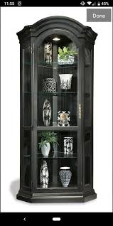 Pin By Mavi Clay On Decor With Images Curio Cabinet Makeover Corner Curio Curio Cabinet Decor
