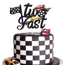 A great addition for kid's cow farm animal zoo theme two birthday party & other celebrations events. Upupparty Two Fast Cake Topper Race Car Theme 2nd Birthday Cake Decoration Chequered Flag Themed Party Supplies Decorations Doubled Sided
