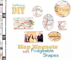 Map Magnets Mod Podge Podgeable Shapes Map Crafts Magnets Diy Projects