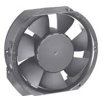 Wet-Location Round Axial Fan, Round, 48V DC, 1 Phase, Cast Aluminum, 6 3/4  in W.