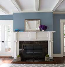 I shared examples of the paint painted in homes. Blue Paint Ideas Benjamin Moore