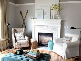 Classic Design Flanking A Fireplace With Accent Chairs House By Hoff Family Room Room Inspiration Family Living Rooms