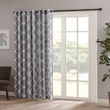 Madison Park Saratoga 84 Inch Grommet Top Patio Door Window Curtain Panel Bed Bath Beyond Patio Windows Glass Door Curtains Door Coverings