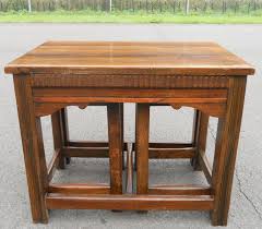 Unusual oak coffee table c.1936. Antique Style Nest Of Three Oak Coffee Tables