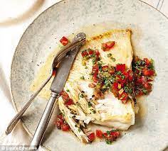 The wings can be poached in acidulated water until the piece skate fish recipes skate baked in the bag with artichokes, purple potatoes, capers. Recipe Grilled Skate With Sauce Vierge Daily Mail Online