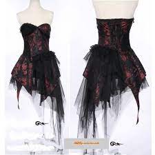 I Found Red Black Strapless Short Emo Goth Burlesque Wedding Cocktail Dresses Sku 11402098 On Wish Check It Ou Trendy Dresses Cocktail Dress Wedding Dresses