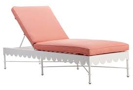 Love The Scalloped Awning Detail On This Feminine Outdoor Chaise Outdoor Lounge Furniture Outdoor Chaise Lounge Chair White Lounge Chair