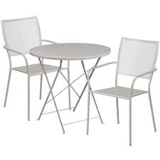 Panini 30 Inch Small Bistro Table Set With 2 Chairs Foldable Patio Table Set Patio Furniture Placement Patio Furniture Sets