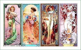 Fabric Panel Alphonse Mucha 17 For Sewing Patchwork Etsy Alphonse Mucha Art Nouveau Poster Posters Art Prints
