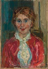 MICHEL KIKOINE (1892-1968) , Femme au gilet rouge