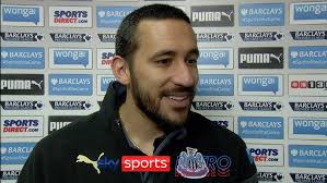 Jonas Gutierrez after returning to the Newcastle squad following his battle  with cancer