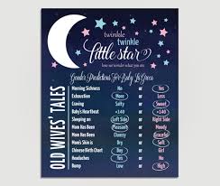 gender reveal wives tales poster twinkle twinkle little star gender reveal party diy printable or printed copy 00124 owt