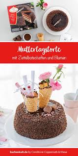 Muttertagstorte Mit Blumen Und Grussbotschaft Muttertagstorte Muttertagskuchen Muttertag