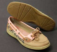 womens sperry top sider loafers boat shoes leather tan size