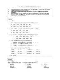 Cara mudah mengerjakan soal campuran. Matematika Kelas 2 Semester 1 Penjumlahan Pengurangan Perkalian Pdf