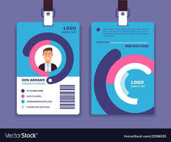 As per the name implies the flat card has all the details written from left to right, and the photo is pasted on the left or the right side. 78 Creative Employee Id Card Template Ai Formating For Employee Id Card Template Ai Cards Design Templates