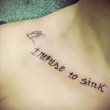 Forever in my heart written across the middle. Tattoo Uploaded By Joao Brandao Jamb Tattoo I Refuse To Sink 36492 Tattoodo
