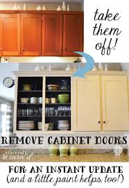 Take Off Your Kitchen Cabinet Doors A Free And Easy Update Kitchendoors Update Kitchen Cabinets How To Remove Kitchen Cabinets Updated Kitchen