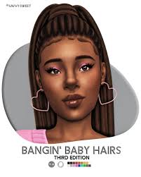 Kids baby hair 21 swatches (9 maxis match) Savvysweet Bangin Baby Hairs Third Editionhey Savvysweet In 2021 Baby Hairstyles Sims 4 Black Hair Sims 4