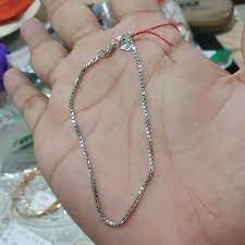 Apa sih keistimewaan gelang emas putih pricearea com. Gelang Emas 375 Putih Rantai Italy Lazada Indonesia