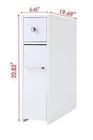 The most common toilet paper cabinet material is wood. Spirich Home Slim Bathroom Storage Cabinet Free Standing Toilet Paper Holder Bathroom Cabinet Slide Out Drawer Storage White Pricepulse